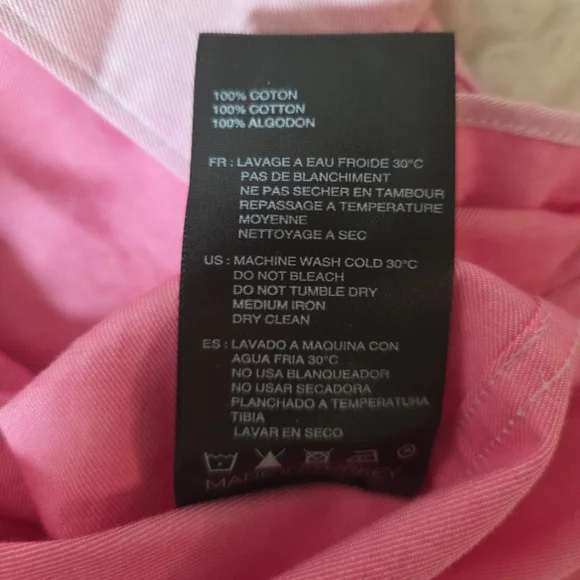 Maceoo Paris Men's "Einstein" Collection Oxfort Pink Shirt Sz 4/L 100% Cotton - Picture 12 of 14